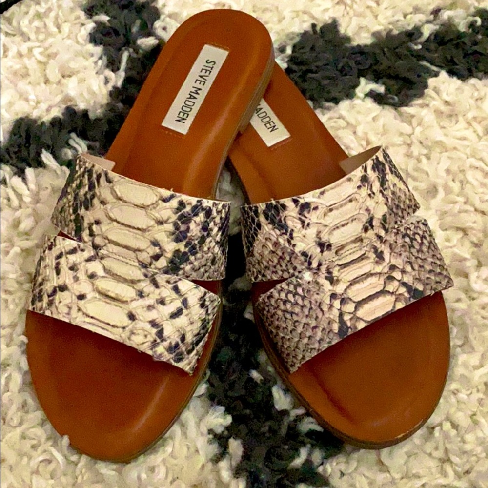 Steve Madden Alexandra Nat snake sandals
